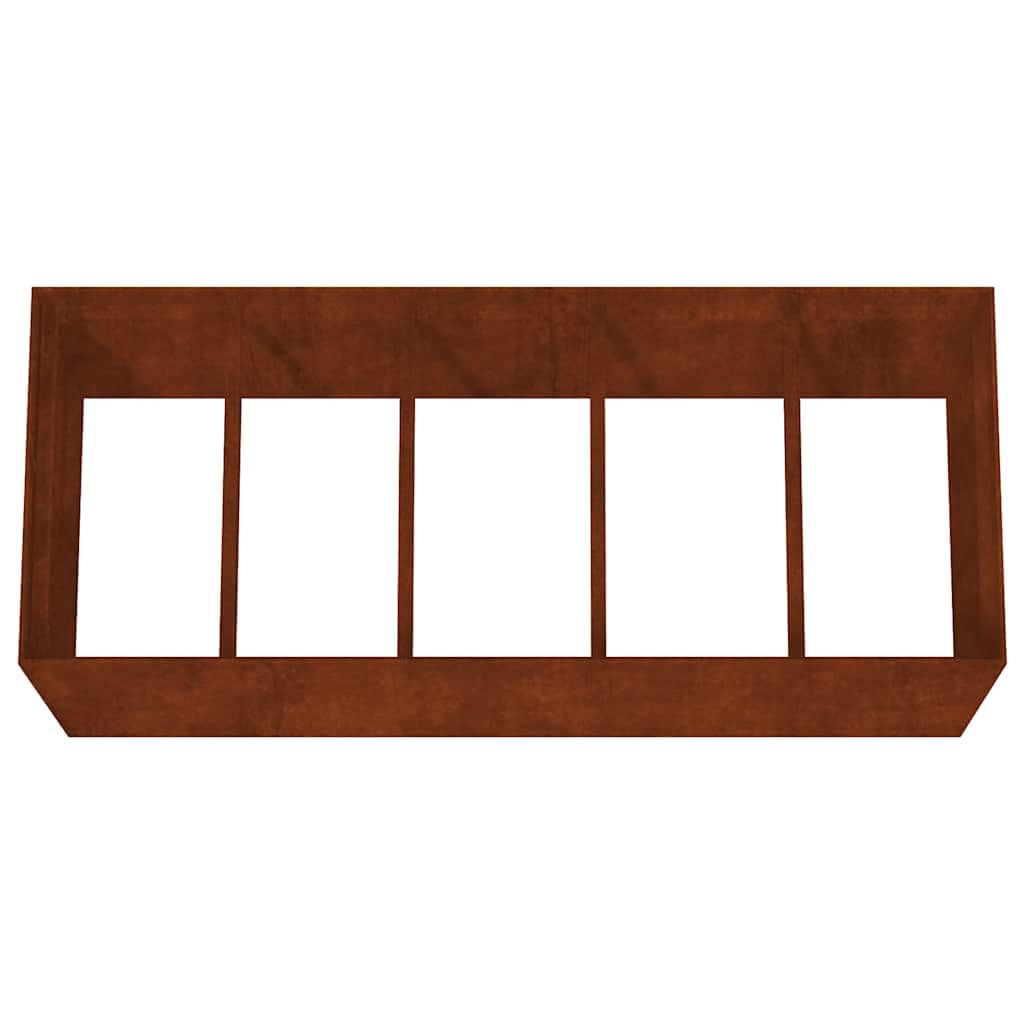 Cortenstahl-Hochbeet 200×80×80 cm – Rostoptik für Garten