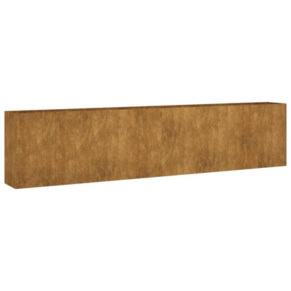 Cortenstahl-Hochbeet 360×40×80 cm – Rostoptik, Großfläche