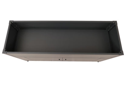 Metall-Hochbeet mit Stauraum 91×161×51 cm – Anthrazit