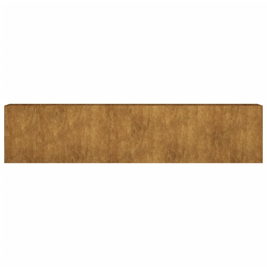 Cortenstahl-Hochbeet 360×40×80 cm – Rostoptik, Großfläche