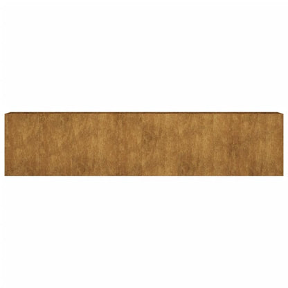 Cortenstahl-Hochbeet 360×40×80 cm – Rostoptik, Großfläche