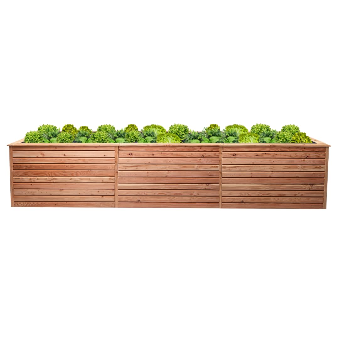 Hochbeet Lärche Rhombus XXL – 73 cm Höhe, Kräuter & Gemüse