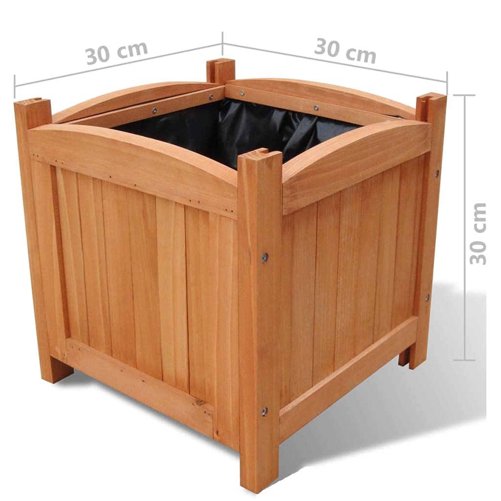 Hochbeet Massivholz 30×30×30 cm – 4er-Set für Garten & Balkon