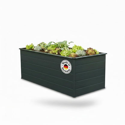 Aluminium-Hochbeet 201×91×75,5 cm – Anthrazit, Schneckensperre