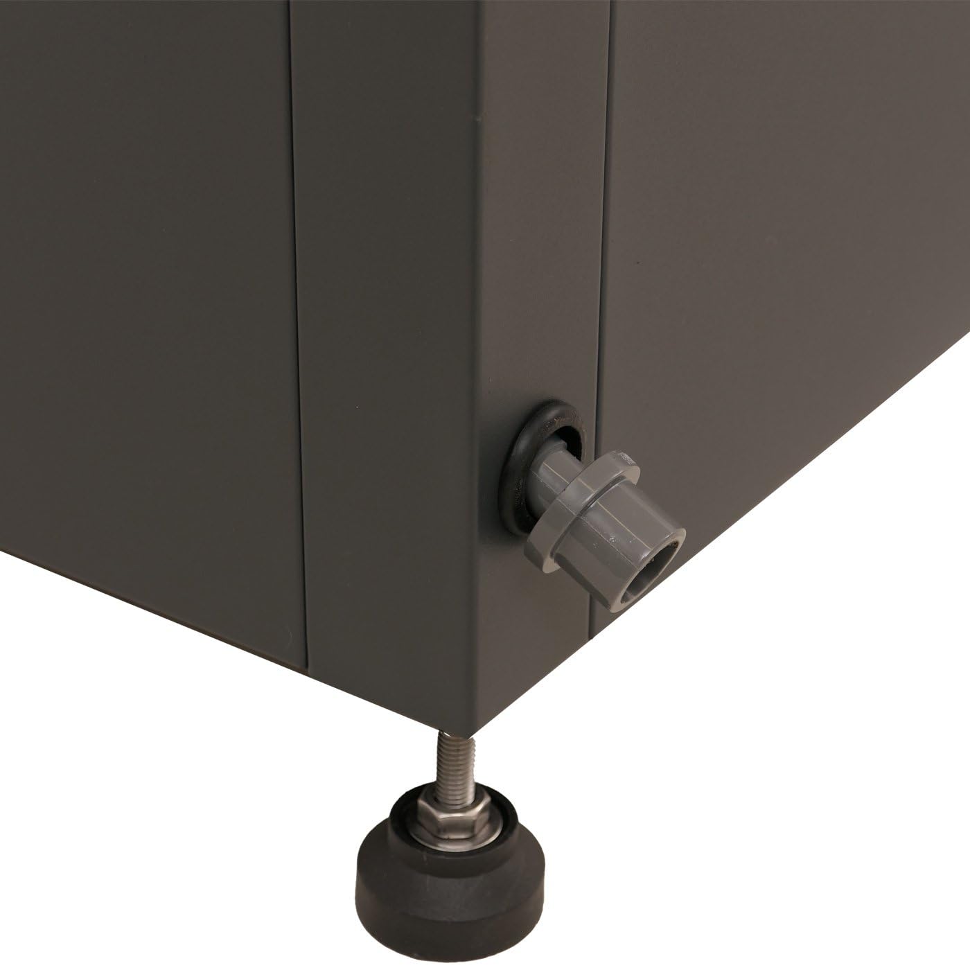Metall-Hochbeet mit Stauraum 91×161×51 cm – Anthrazit
