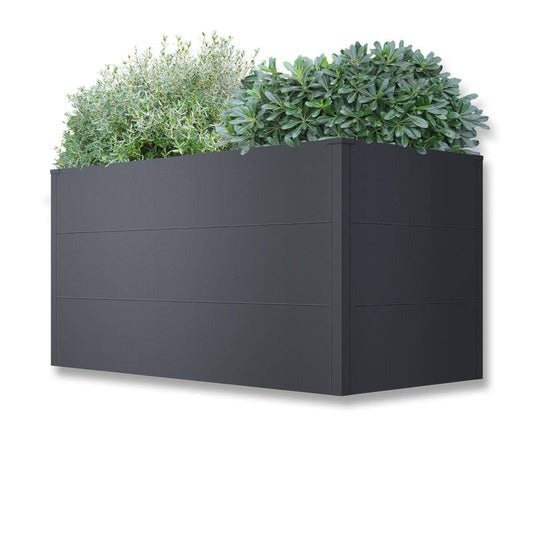 Metall-Hochbeet 150×75×77 cm – Verzinkter Stahl Eisenglimmer, rostbeständig