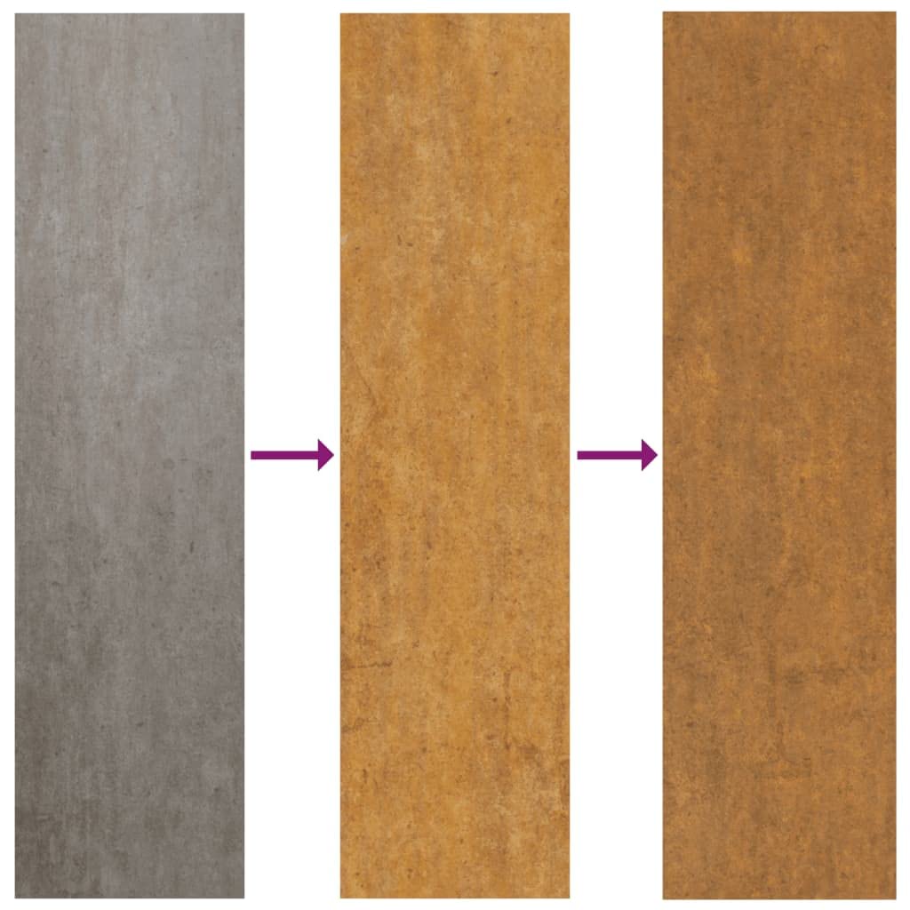 Cortenstahl-Hochbeet 360×40×80 cm – Rostoptik, Großfläche