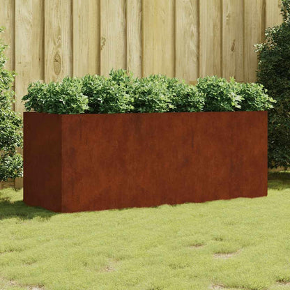 Cortenstahl-Hochbeet 200×80×80 cm – Rostoptik für Garten