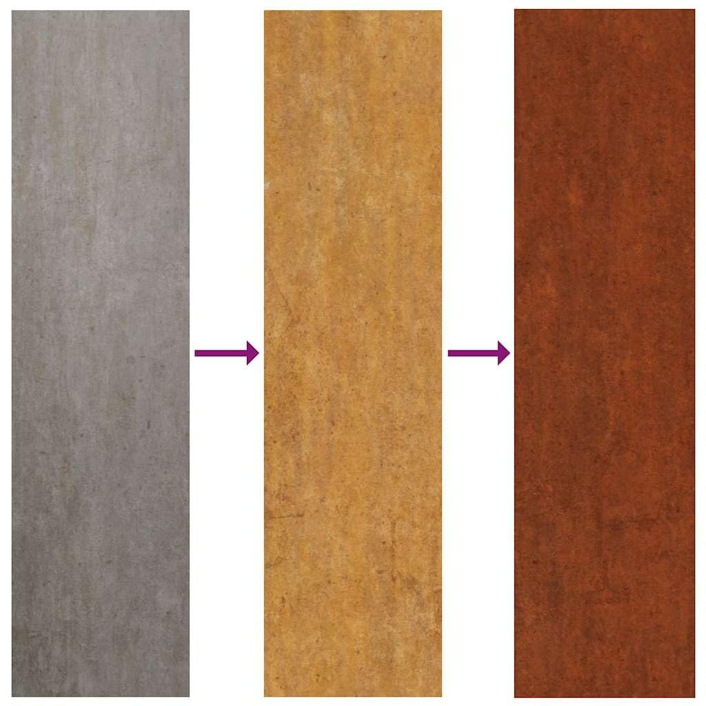 Cortenstahl-Hochbeet 200×80×80 cm – Rostoptik für Garten