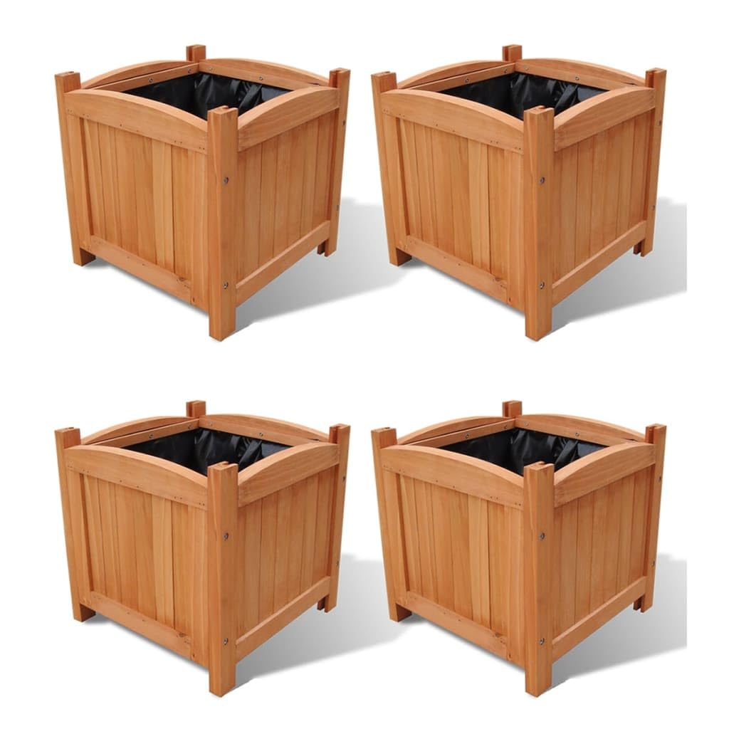 Hochbeet Massivholz 30×30×30 cm – 4er-Set für Garten & Balkon