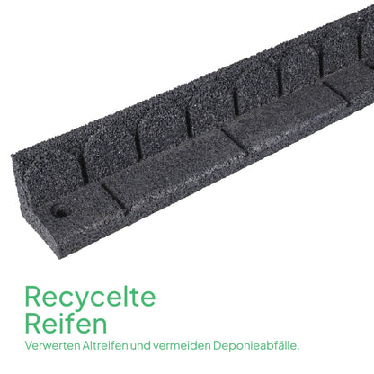 Gummi-Rasenkante 4,6 m – Flexibel, Recycelt, Anthrazit