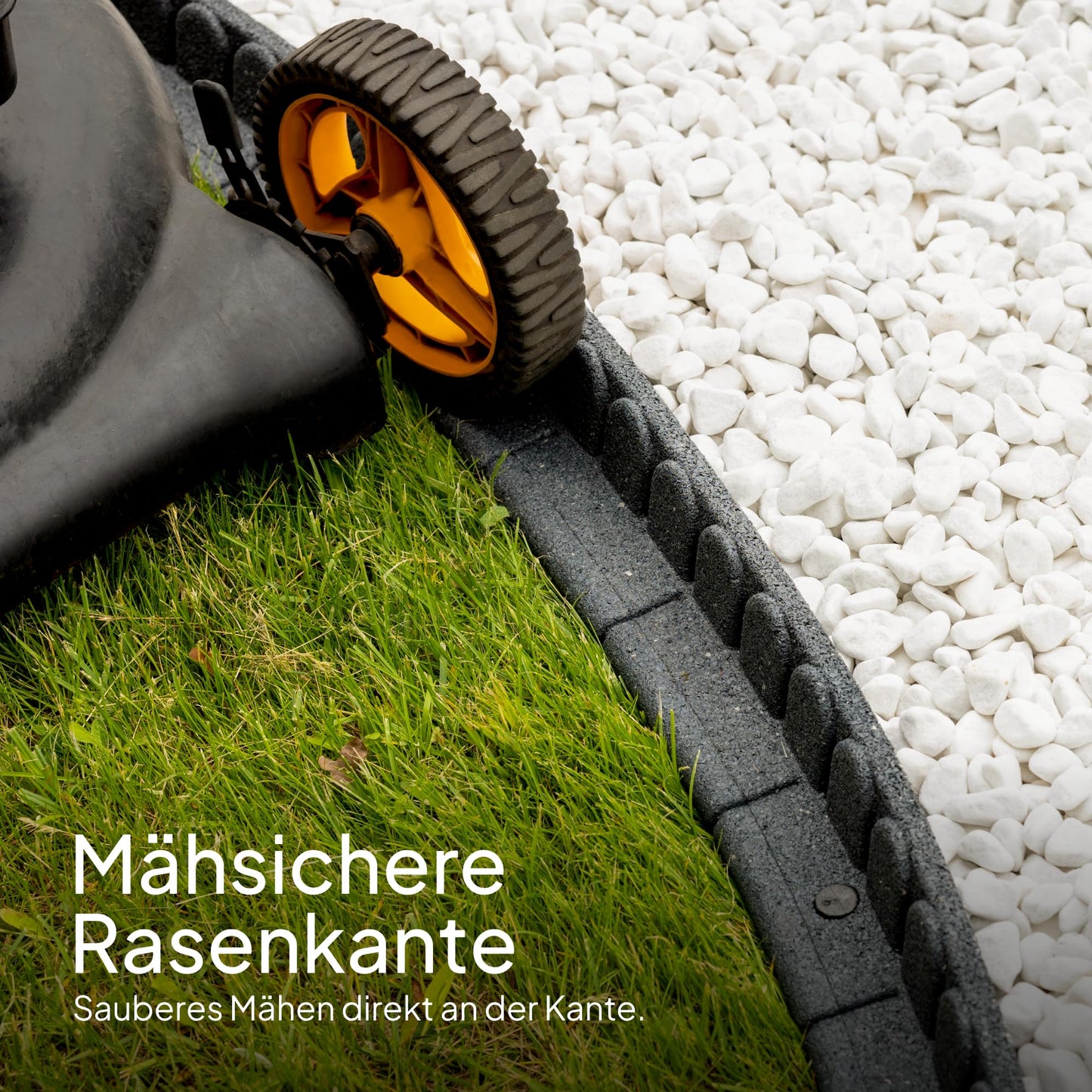 Gummi-Rasenkante 4,6 m – Flexibel, Recycelt, Anthrazit